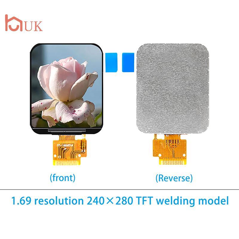 UK 1.69 นิ้ว HD TFT LCD IPS จอแสดงผลสีโมดูลหน้าจอ 1.69 "ST7789 Controller Driver Board SPI อินเทอร์เ
