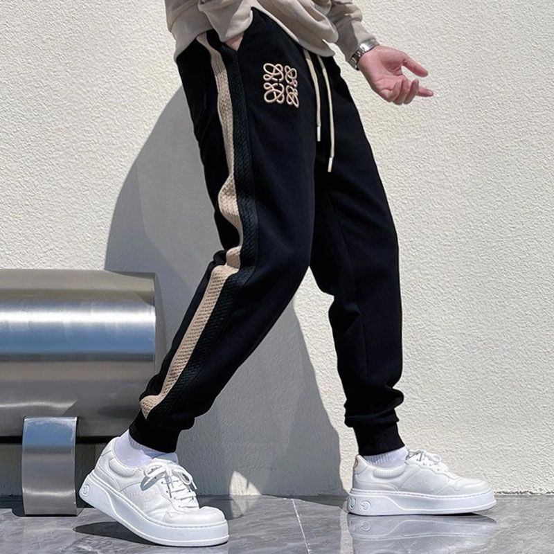LOEWE6909 Pants High-End Webbing Sports Casual Pants กางเกงวอร์มผู้ชาย