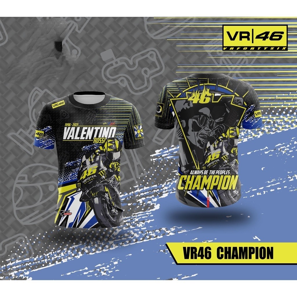 Extreme Valantino Rossi 46 Champion Design Sublimation Jersey