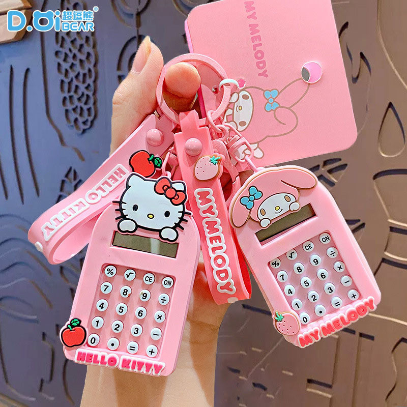 Sanrio KT Cat พวงกุญแจขนาดเล็ก และนาฬิกา Liya KTY สไตล์โมเดิร์น พร้อมกระเป๋าสตางค์และเข็มขัดโซ่สำหรั