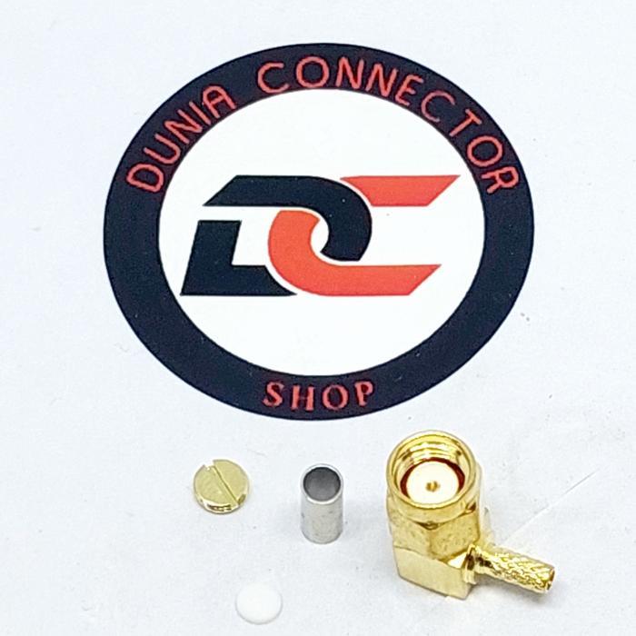 CONNECTOR L RP SMA MAN RG174 RG316 พร้อมแหวนนิกเกิล !