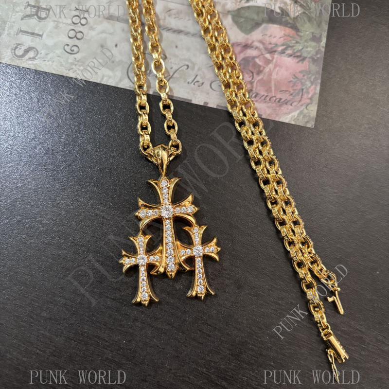 สร้อยคอมาพร้อมเพชรชุบทองสีขาว, อุปกรณ์สไตล์ย้อนยุคพังก์ และโกธิก, เหมาะสำหรับคนฮิปฮอป, ของขวัญวันวาเลนไทน์ - รูปที่ 3