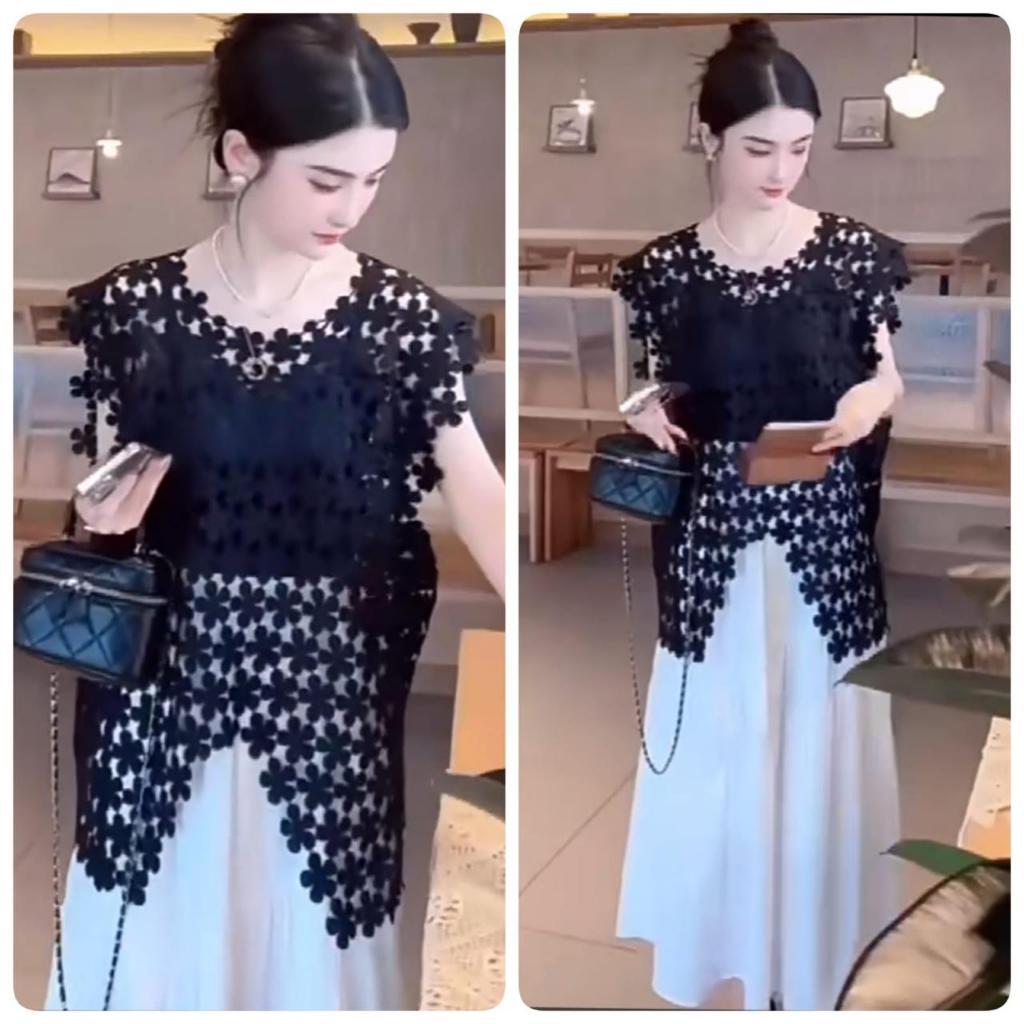 [Chairhshop] KS4194 YuliaFlower ymmeteric ลูกไม้นําเข้าชั้นนํา