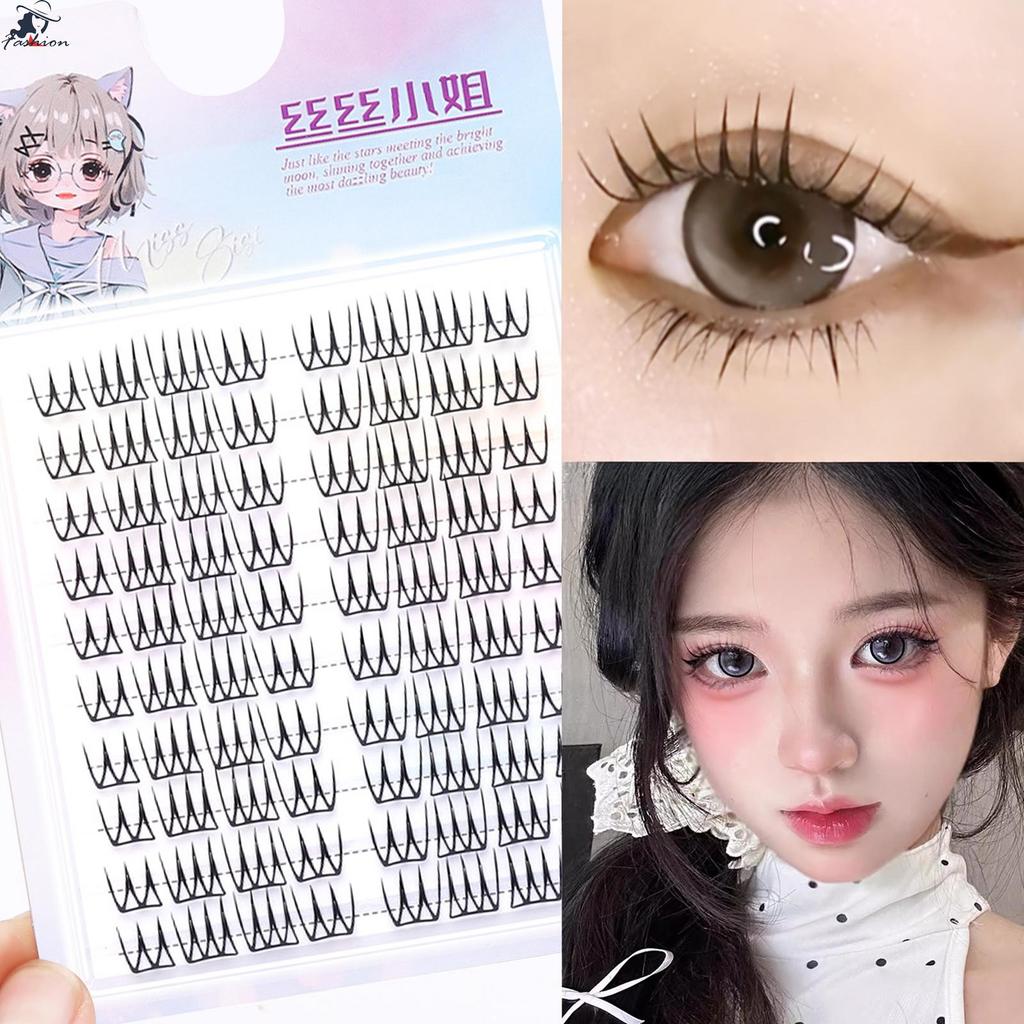 COD+แหนบฟรี🎁 ขนตาปลอมทรง U สไตล์เกาหลี กาวติดขนตาที่ดูเป็นธรรมชาติและอ่อนโยน (เหมาะสำหรับผู้หญิง)