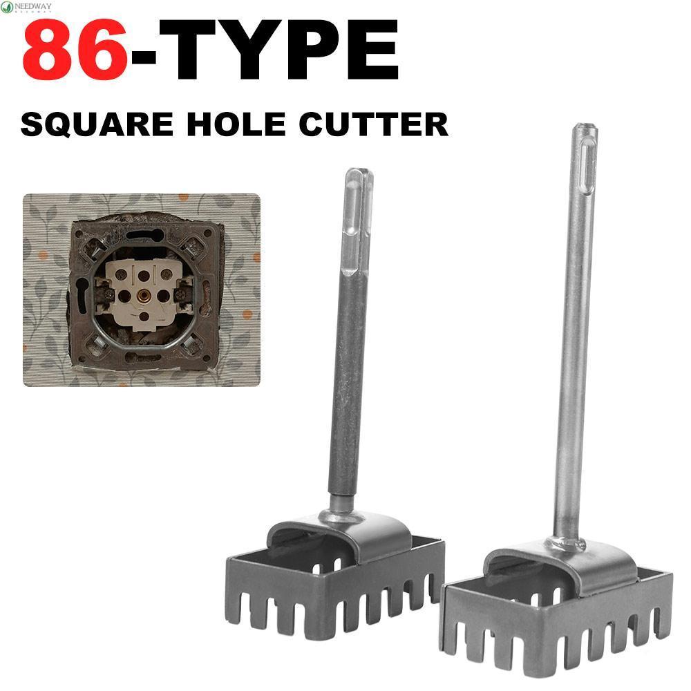 NEEDWAY เครื่องตัดรูสี่เหลี่ยม, Slotting Quick Cutting Square Socket Puncher, Creative Round-handle 