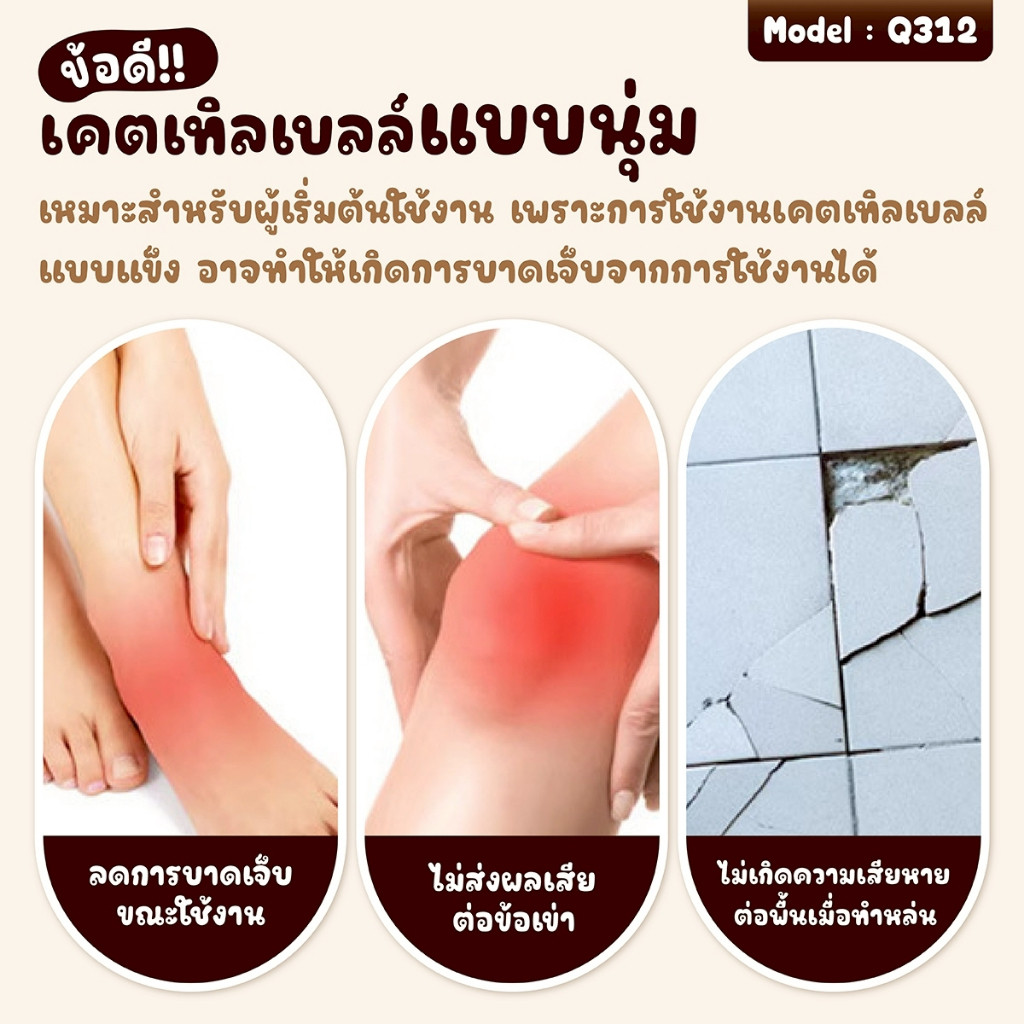 Kettlebell ดัมเบลยกน้ำหนัก 2/4/6/8/10/12 KG. เคตเทิลเบล PVC แบบนุ่ม เคตเทิลเบลล์ ลูกตุ้ม รุ่น Q312 - รูปที่ 3