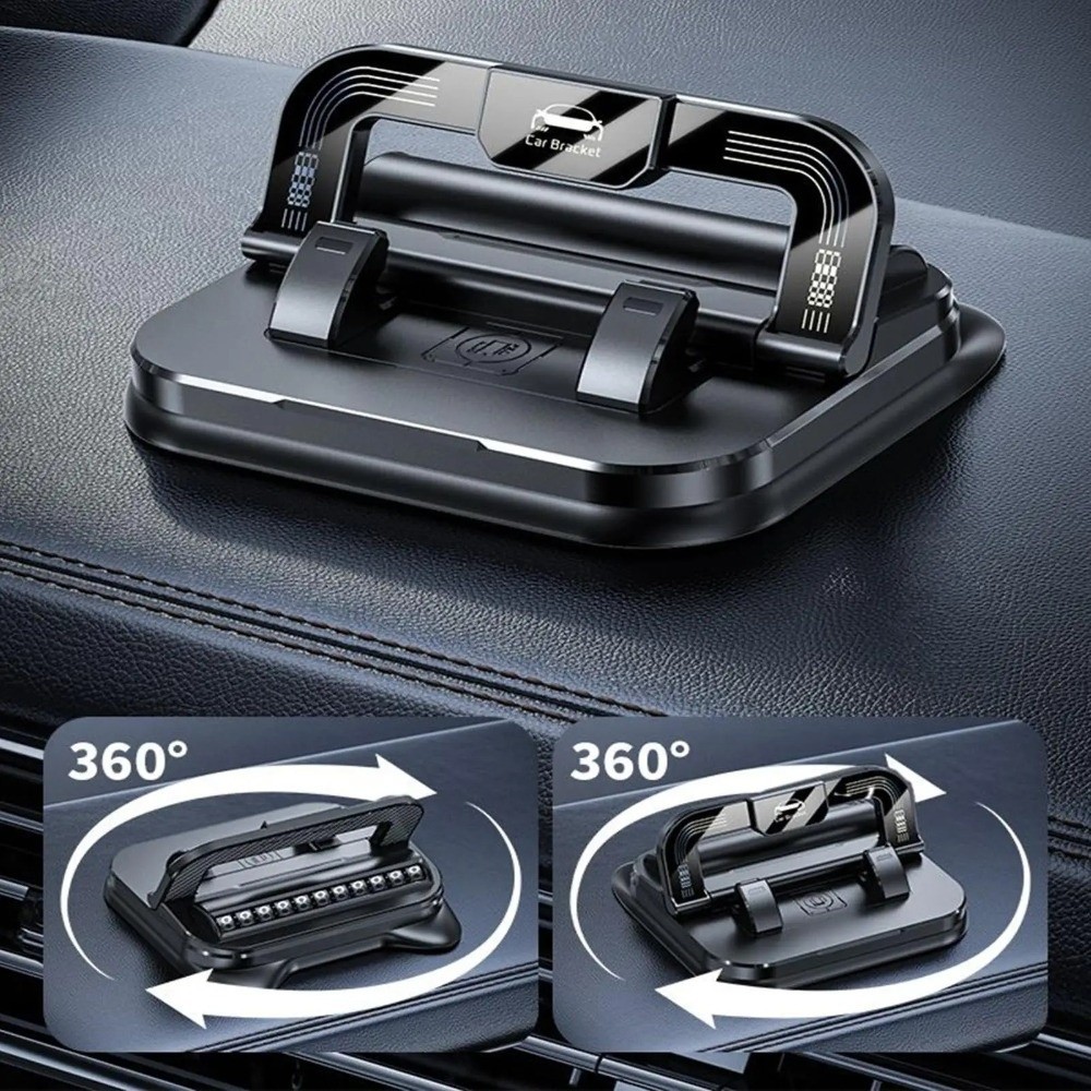 CKHAM ที่วางโทรศัพท์ในรถยนต์ กันลื่น 360° แท่นยึดโทรศัพท์มือถือแบบหมุนได้ การออกแบบ 2-ใน-1 แบบพกพาพร้อมที่วางโทรศัพท์แบบแผ่นตัวเลข ใช้ในรถยนต์ - รูปที่ 7