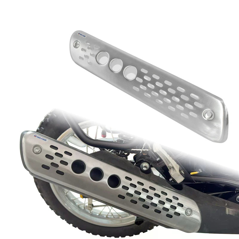 รถจักรยานยนต์ PG-1 Silver ท่อไอเสียท่อ Guard Heat Shields Silencer Cross Protection สําหรับ Yamaha P