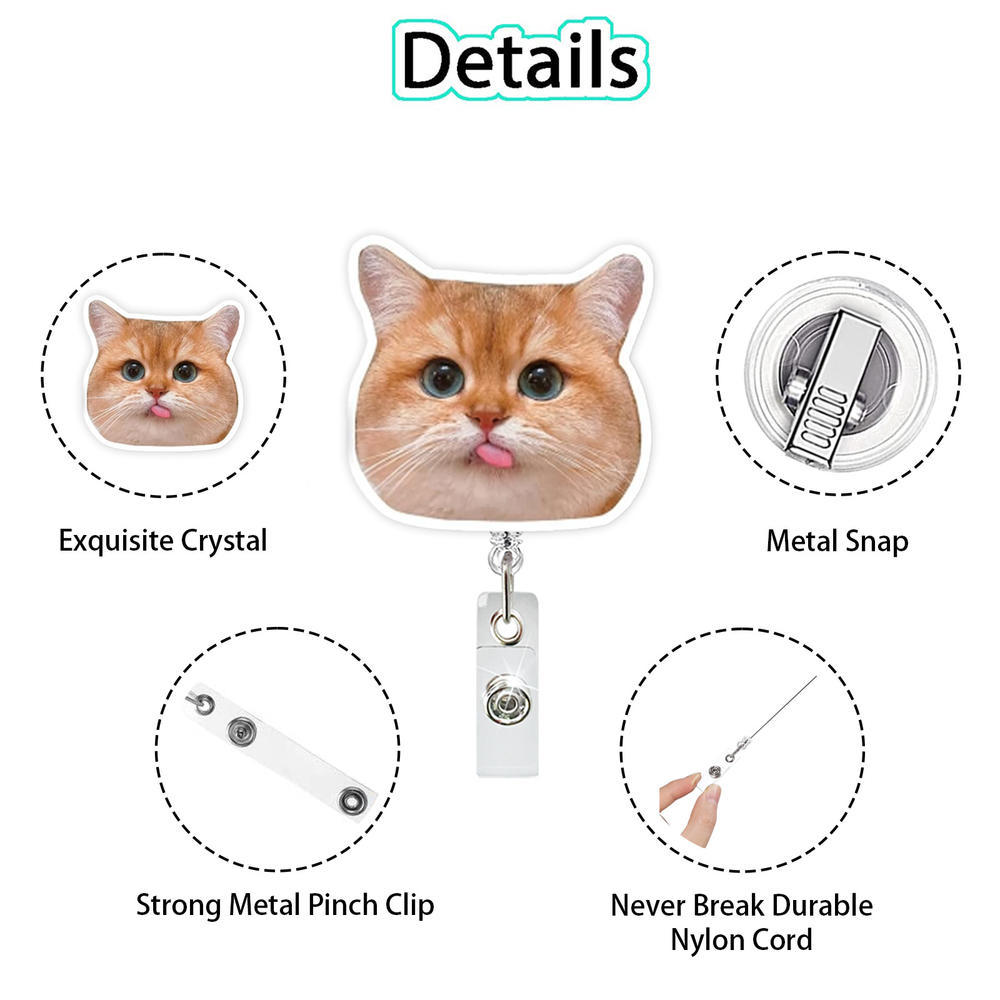 Compact อะคริลิค Badge Reel ทนทาน Retractable รูปที่ 2