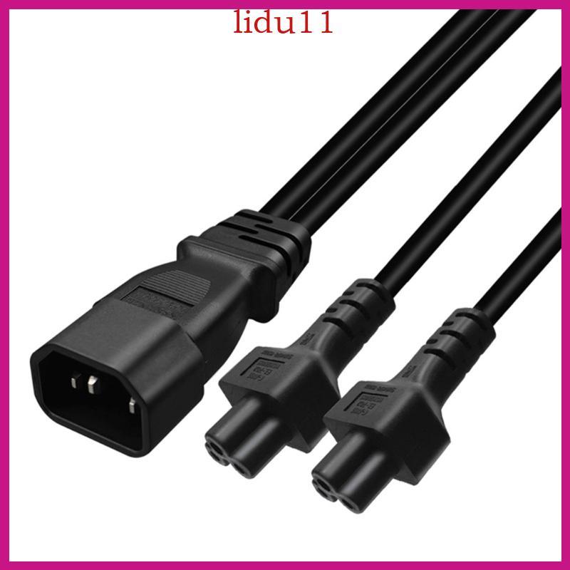 LID 32 ซม. IEC320 C14 ถึง IEC320 C5 + C5 สายไฟ 1 ใน 2 Out Y-splitter อะแดปเตอร์สาย