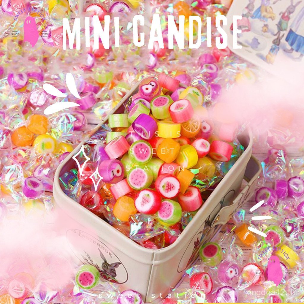พร้อมส่ง Mini Candies Fruit Candies (แพ็ค 50-100 ชิ้น) Cadies mini Candies ของว่างแสนอร่อยติดตามซีรี