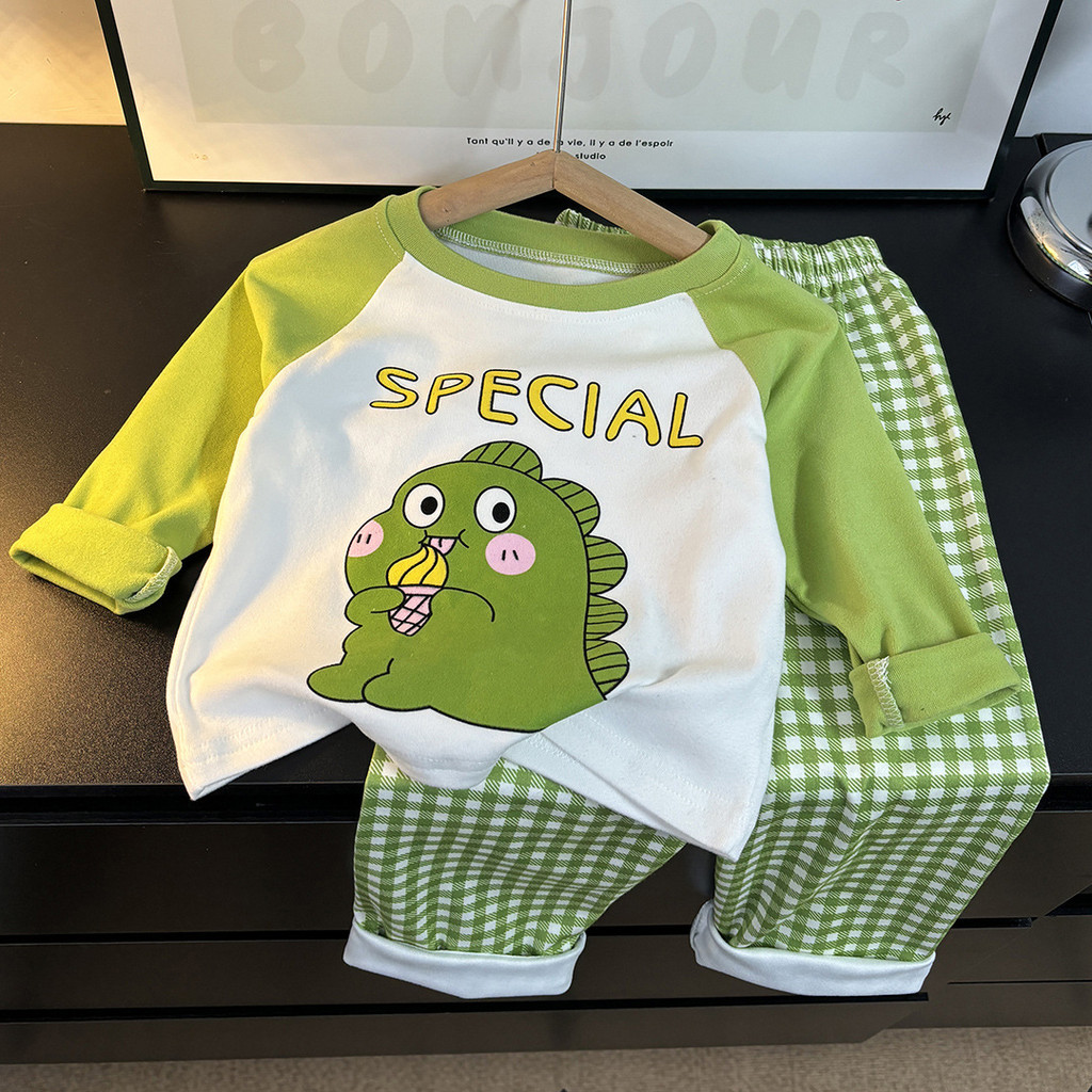 ชุดนอนลายการ์ตูนสำหรับเด็กหญิง ไซส์ 80-170 cm แบบแขนยาว สไตล์วินเทจฤดูใบไม้ร่วง