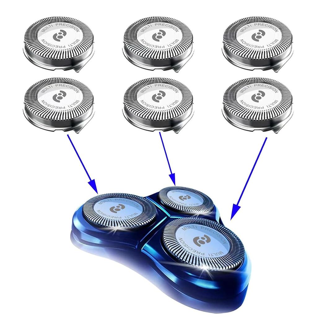 HQ8 หัวเปลี่ยนเข้ากันได้กับเครื่องโกนหนวด Philips Norelco Aquatec, HQ8 ใบมีดสําหรับ Philips Norelco 