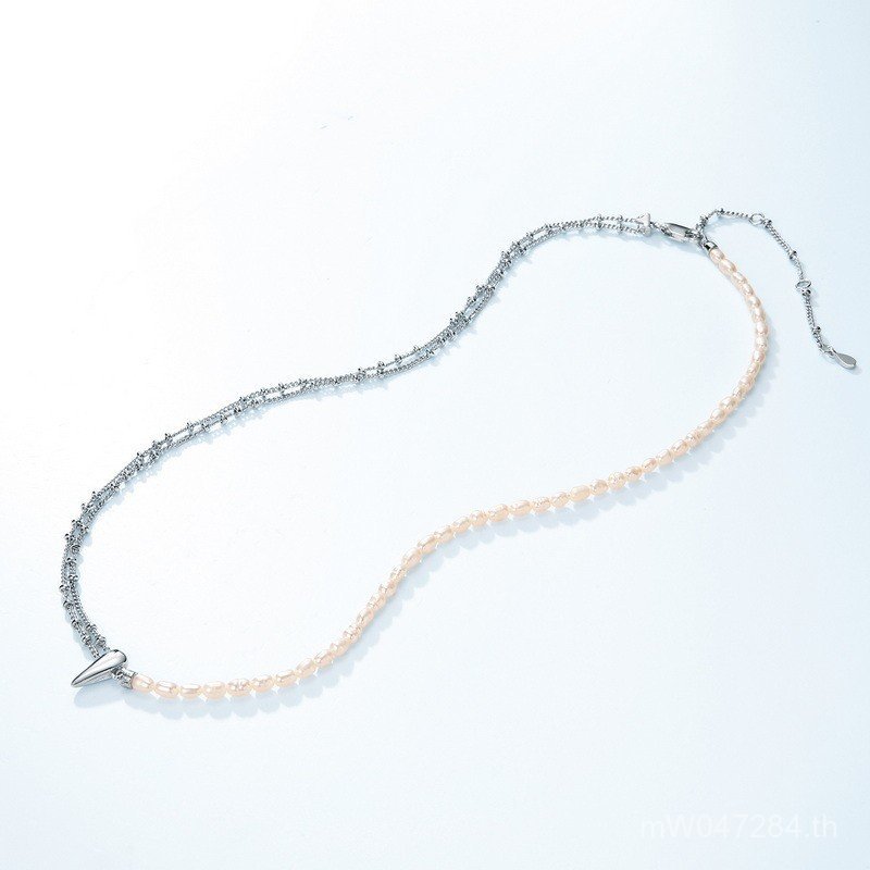 การไหลเวียนโลหิตสไตล์เดียวกันHigh-EndสีขาวShell Sweet Coolเรขาคณิตสร้อยคอKVKงาช้างInsสไตล์Clavicle C