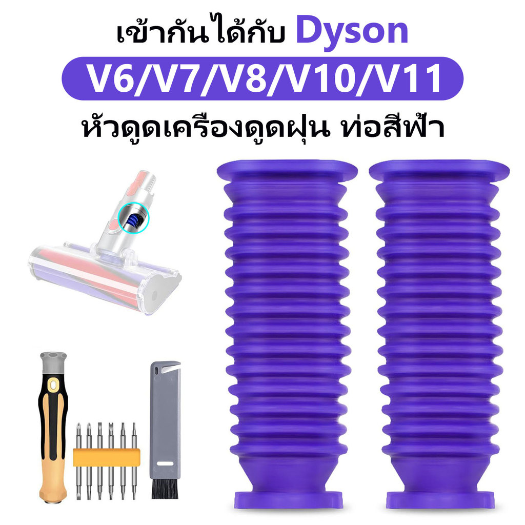 2 แพ็คสูญญากาศท่อล่างชุดใช้งานร่วมกับ Dyson V6,V7,V8,V10,V11,V15 Soft Roller ทําความสะอาดหัว,สูญญากาศอะไหล่สําหรับทําความสะอาดบ้าน