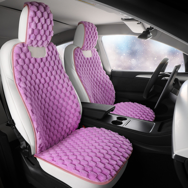 W เบาะรองนั่งรถยนต์ตุ๊กตาสั้นฤดูหนาว Audi A4LQ5LA6L BMW 5 Series Mercedes-Benz C E-Class GLC เบาะรอง