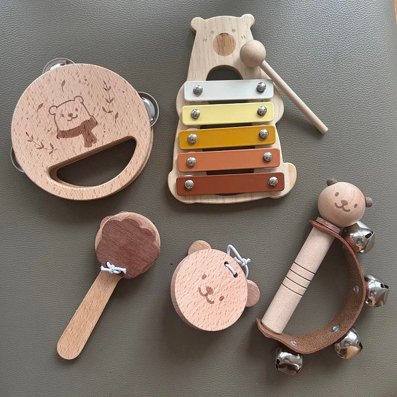 Baby Wooden Musical Instruments Toys For Preschool Kids Montessori Toys Child Game Interactive Music