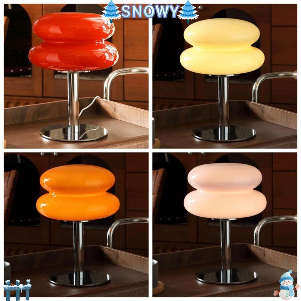 โคมไฟตั้งโต๊ะสำหรับข้างเตียง SNOWY พร้อมปลั๊ก USB และฟังก์ชันปรับแสงหลายระดับ, ของขวัญสไตล์ครีมน่ารัก สำหรับตกแต่งห้องนอน – โปรปัง