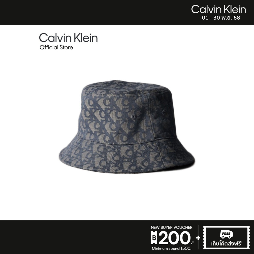 CALVIN KLEIN หมวก Bucketผู้หญิง Ckj Small Monogram รุ่น 4K5059G ZYX - สีน้ำเงินเข้ม