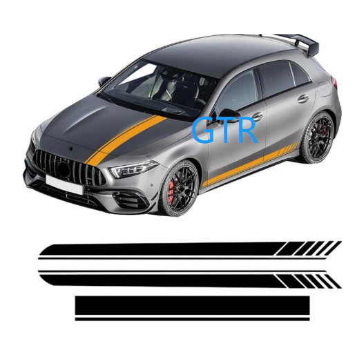 3pcs Edition 1 AMG Car Hood Decal ด้านข้างลายกระโปรงสติกเกอร์สําหรับ Mercedes Benz A Class W177 V177