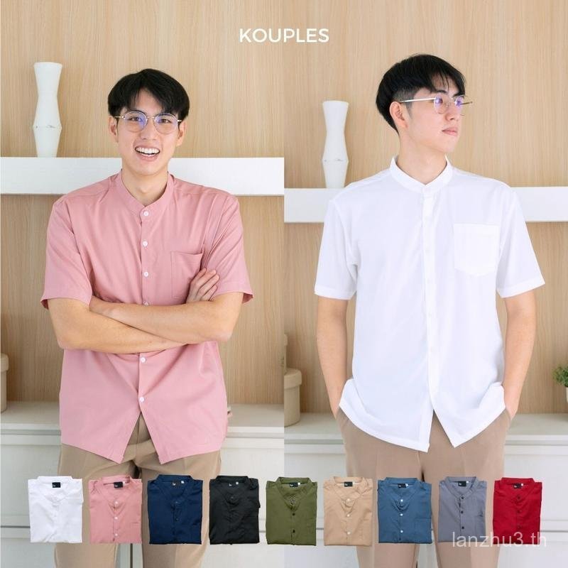 เสื้อเชิ้ตผู้ชาย CHINESE NECK แขนสั้น รุ่น HAVANA by KOUPLES ทรงโอเวอร์ไซส์ เสื้อฮาวาย ผ้า PREMIUM S