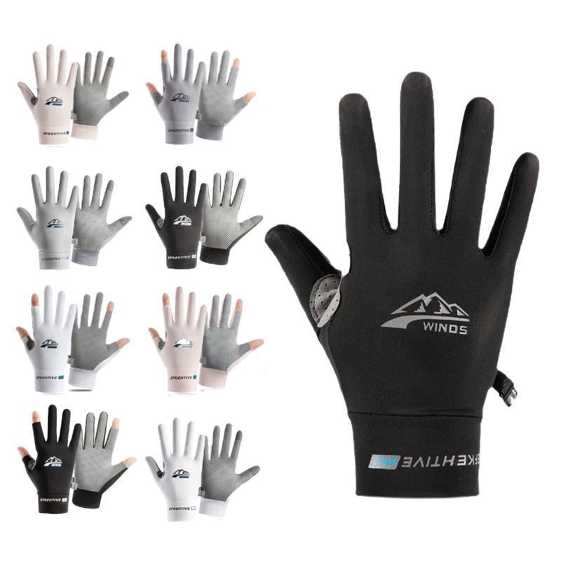 【Phuket Mall】COD พร้อมส่ง!!ถุงมือขี่มอไซ ถุงมือเดินป่า ถุงมือตกปลา ปั่นจักรยาน สัมผัสจอได้ ระบายอากา