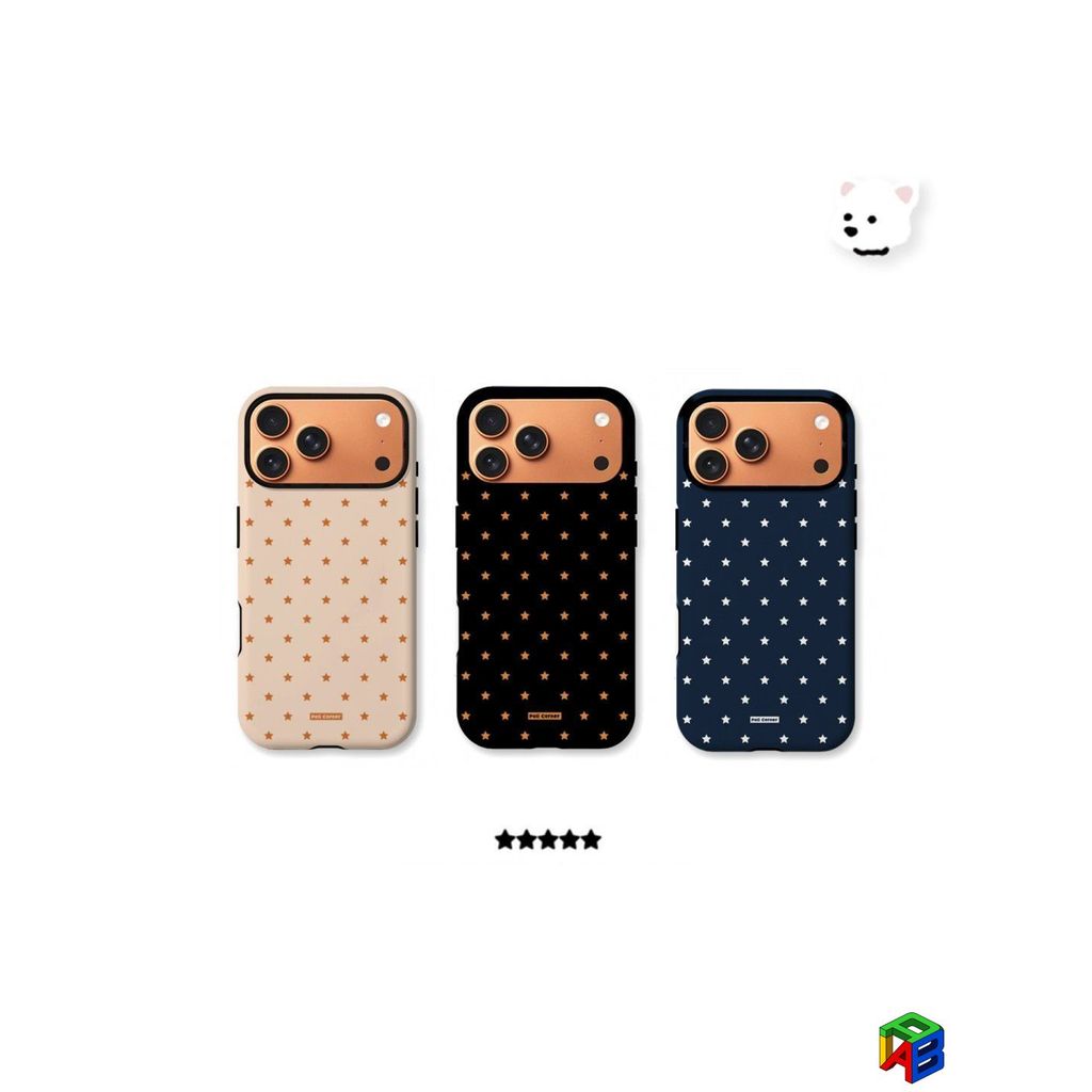 ดาวที่เรียบง่ายและหรูหรา Iphone 17Promax 16/15promax 15plus ฟิล์ม 2-in-1 เคสสองชั้น 14/13Promax 12Pro/11promax 7/8Plus Xsmax เคสโทรศัพท์ป้องกันการล่มสลาย