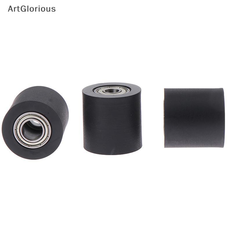 Art พร้อมแบริ่งคู่ Mute Flat Guide ล้อ Bore 5/6/7/ 8/10 มม.PU Polyurethane Roller เส้นผ่านศูนย์กลางค