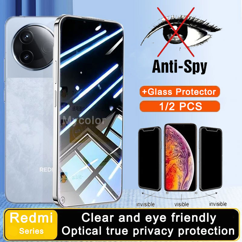 ฟิล์มกันมอง ฟิล์มกระจกนิรภัย 9H ฟิล์มกันเสือก สำหรับ Redmi Turbo 4 3 A5 A4 A3 A3x A2 A2+ A1 A1+ K80 