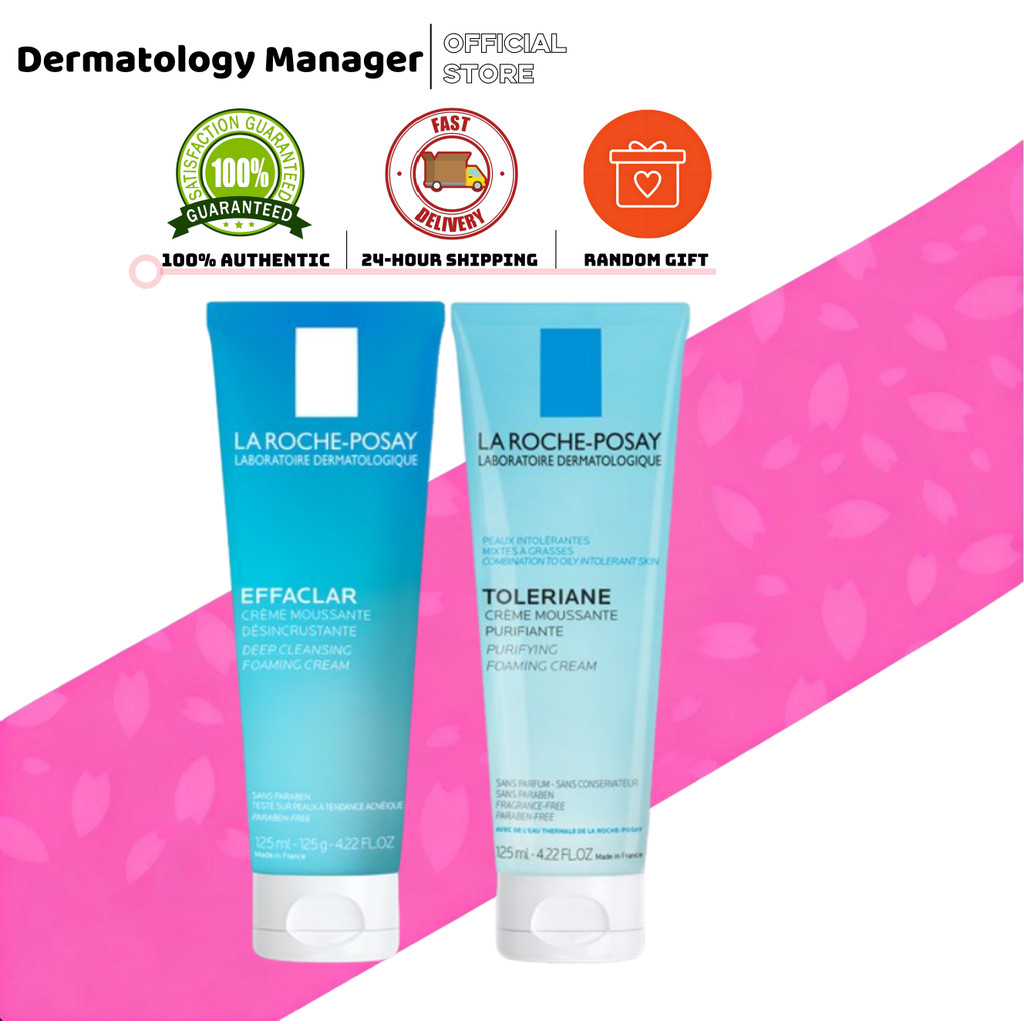 [La Roche-Posay] Toleriane Purifying foam Cream Facial Cleanser 125ml/ครีมโฟมล้างหน้า 125ml