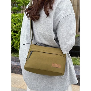 กระเป๋าสะพายข้าง เรียบง่าย สีพื้น กระเป๋าสตรี สไตล์ลำลอง ความจุมาก หลายช่อง กระเป๋าสะพายไหล่