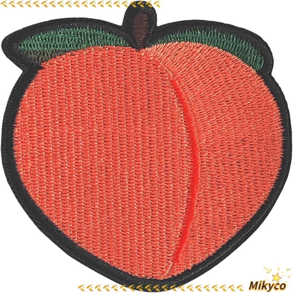 MIKYCO Peach Patch แพ็ค 5 ชิ้น Peach Hook&Loop Patch Memorbilia 2.99 * 3.07in Fun Patch สําหรับถุงเท