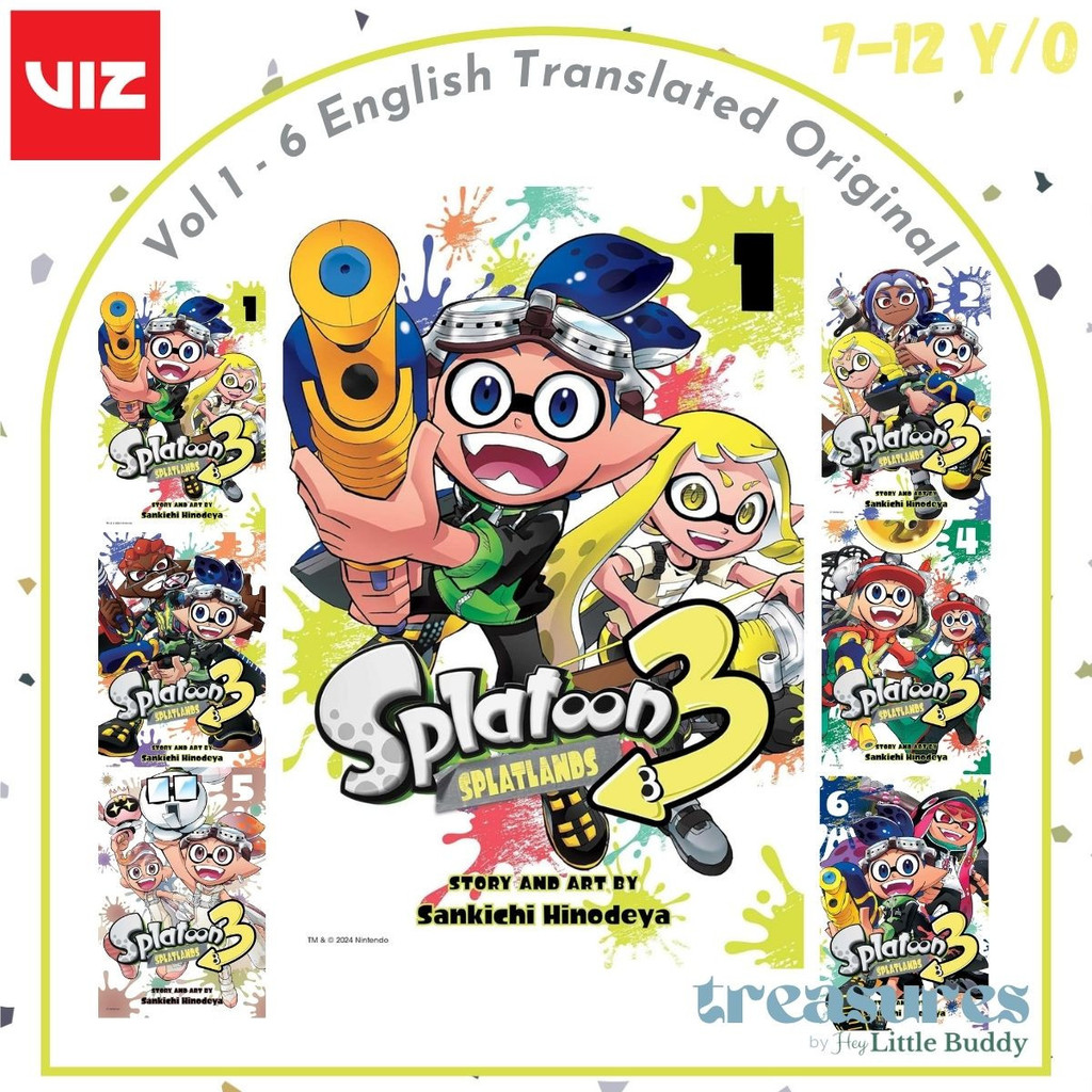 Splatoon 3 Splatlands, Vol. 1 2 3 4 5 6 Splatlands Manga Comic Sankichi Hinodeya Viz Media