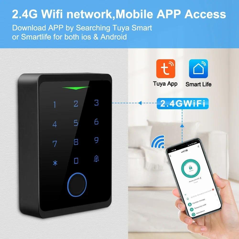 Tuya Access Control ชุด CF1-2.4G Wifi ประตูระบบควบคุมการเข้าถึงความปลอดภัยกันน้ําลายนิ้วมือดิจิตอลล็อคอิเล็กทรอนิกส์
