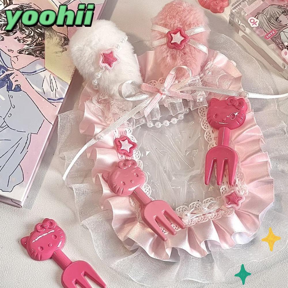 YOOHII ที่ใส่การ์ดตุ๊กตา, DIY พร้อมการ์ดลูกไม้ริบบิ้น, การ์ดป้องกันภาพทํามืออะนิเมะโลลิต้า Kawaii