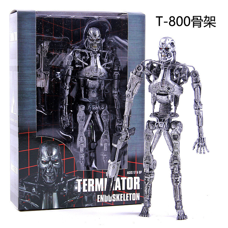 [คลังสินค้าพร้อม] NECA Terminator T800 Skeleton Future Warrior T1000 Manipulator Figure Model Boxed