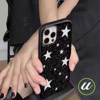 เคสไอโฟน 11 แฟชั่นง่ายดาวเล็ก ๆ น้อย ๆ ผิวมันนุ่ม สำหรับ IPhone 11 15 13 16 12 17 14 Pro Max XS Max Air X XR 7 8 16 Plus