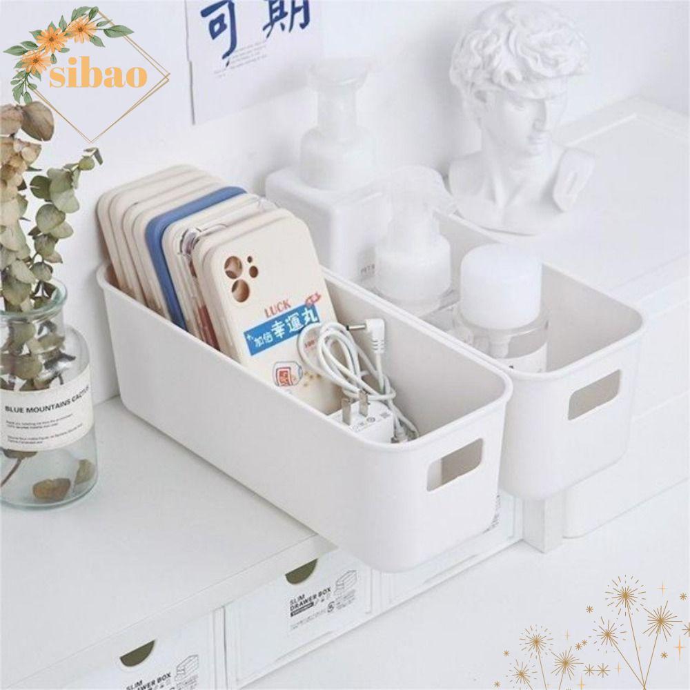SIBAO กล่องเก็บของตั้งโต๊ะ, ถังเก็บของในครัวแบบวางซ้อนกันได้ความจุขนาดใหญ่, ลิ้นชักเก็บของแบบไม่มีฝาครอบแบบพกพา