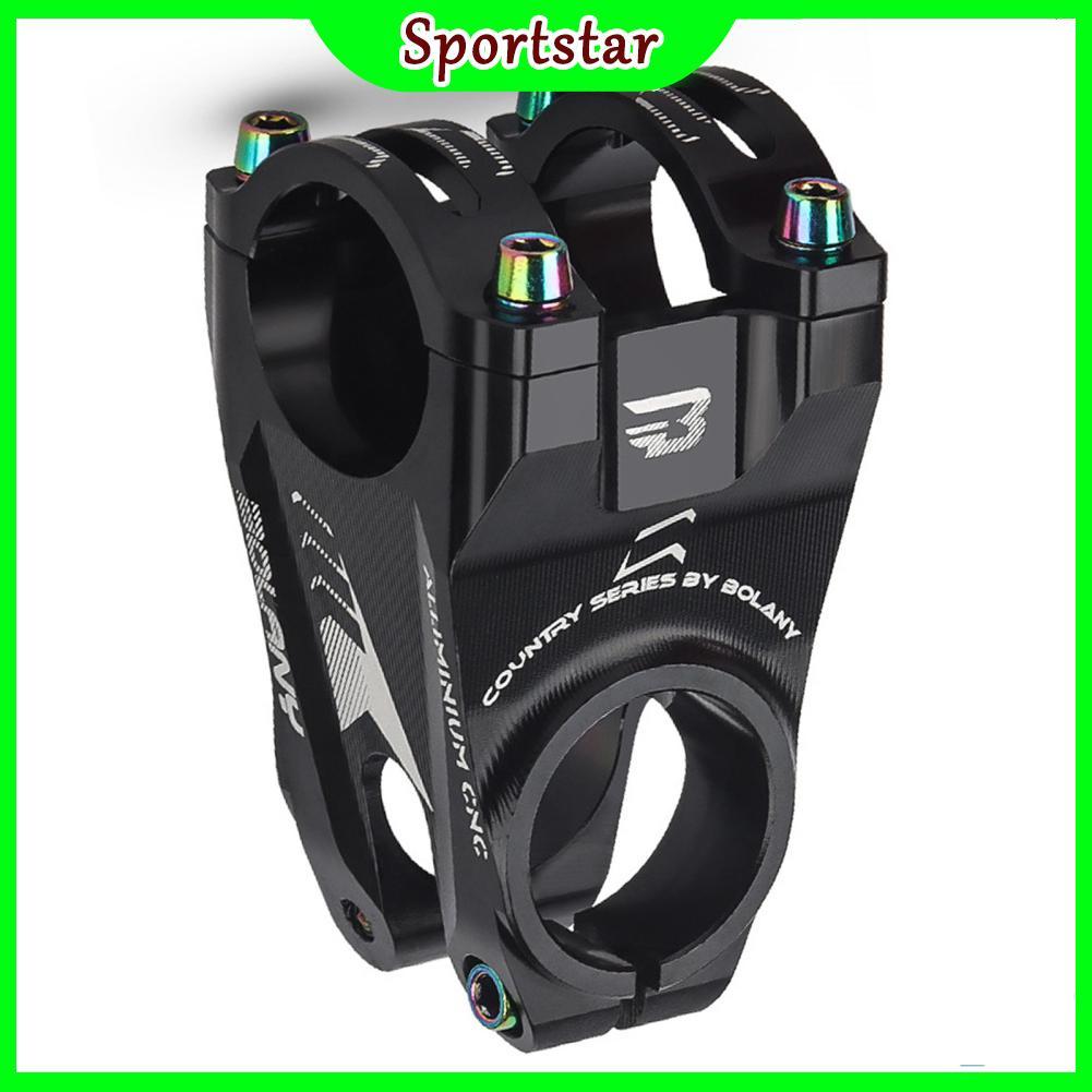 sportsstar.th คอแฮนด์จักรยานเสือภูเขา 31.8 x 28.6 มม. อะลูมินัมอัลลอยลำต้นแฮนด์สั้นสำหรับจักรยานส่วน