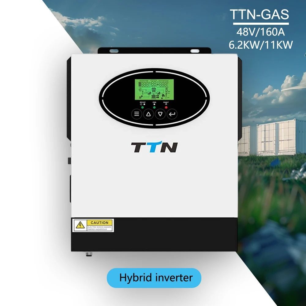 12kW/7.5kW Solar Hybrid Inverter 48V/24V 200A MPPT Single Phase LiFePO4/AGM Ready 95% ประสิทธิภาพบ้า