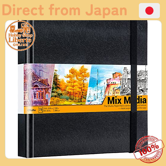 [Direct Japan]  Sketchbook Ohuhu Suketsubuku Mixed media drawing paper 210*210mm 78 sheets 200gsm (s