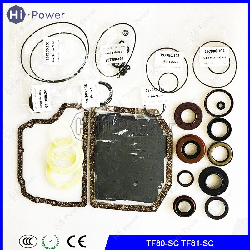 TF81-SC TF80-SC เกียร์อัตโนมัติ Rebuild ชุด Overhaul ปะเก็นแหวนสําหรับ VOLVO CADILLAC FORD LINCOLN M