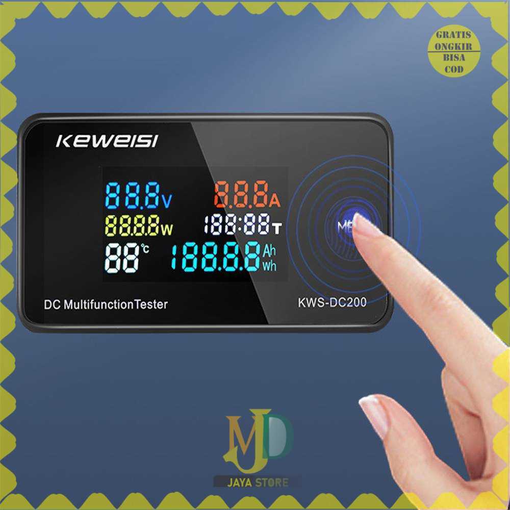 KEWEISI โวลต์มิเตอร์จอแสดงผลดิจิตอลหน้าจอสี 200V 100A - KWS-DC200 -MJD-