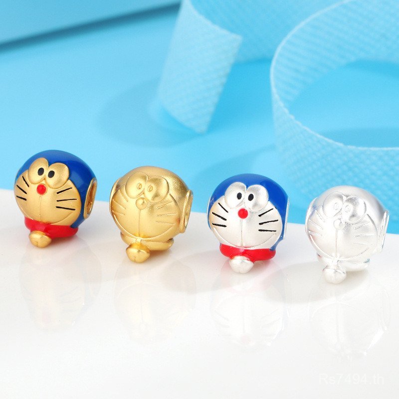 Sterling Silver S999 Bracelet with Tinkerbell Cat & Doraemon Designs