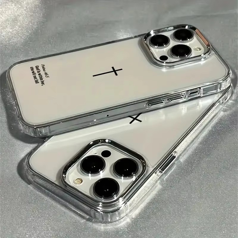 หรูหราพระเยซูข้ามเคสโทรศัพท์สําหรับiPhone 17 16 15 14 13 12 11 Pro Max 17 Air X XR XS MAX 8 7 Plus 16e SE2 โปร่งใสกันกระแทก