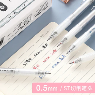ปากกาเจล ดงมี 911ก. ไซโก้ สไตล์ญี่ปุ่น มินิมอล คันโปร่งใส แห้งเร็ว- ดํา. น้ําเงิน. แดง - 0.5มม