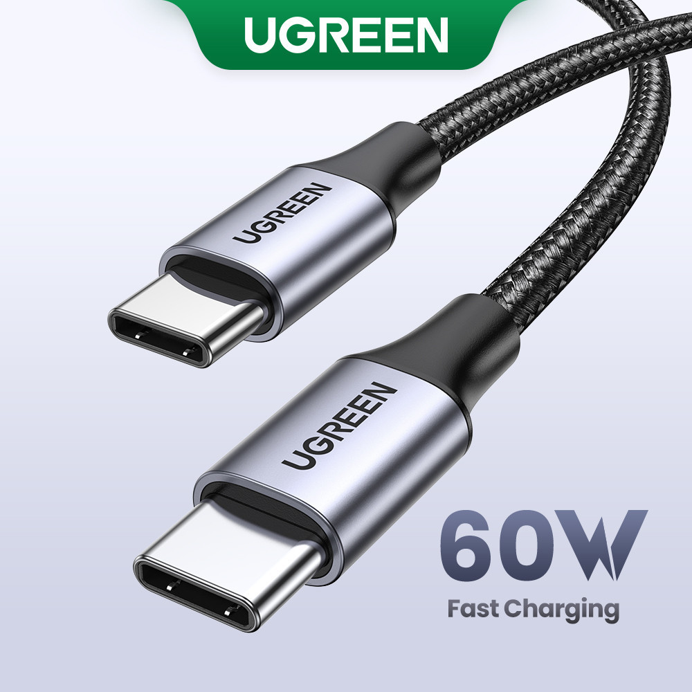 UGREEN 60W USB Type C ถึง C สาย PD Fast Charging Charger สายไฟ 3A Fast USB C สําหรับ Samsung S24 Ultra