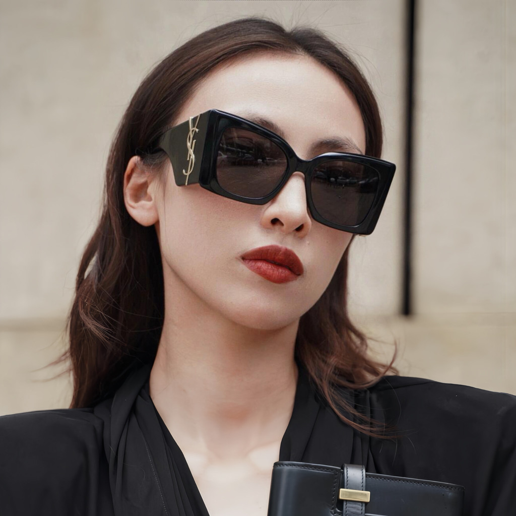 แว่นกันแดดนํ้าตามหาแบบตาแมว สีโรเซ่ กรอบใหญ่ จากแบรนด์ Yang Shulin M119