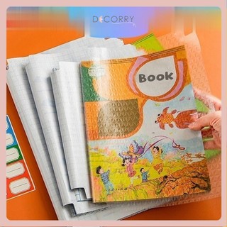 DECORRY (CPP) [READY] Sampul Buku Plastik PVC Tahan Air Sampul Plastik Lks Film Pelindung Buku Tulis 10 Lembar