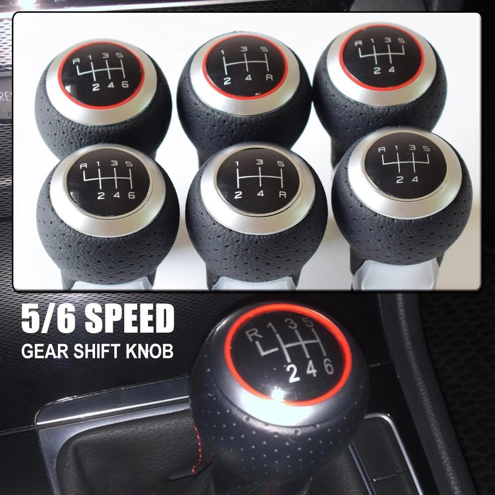 12 มม.5/4 ความเร็วเกียร์ Shift Knob Lever Stick สําหรับ Audi A4 B6 B7 B8 A6 S4 8K A5 8T Q5 8R S Line